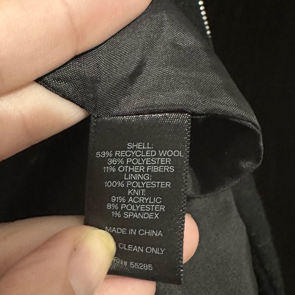 Express women lapel wool black coat Small - Picture 15 of 16